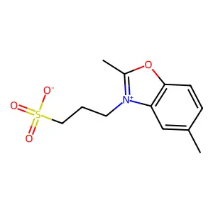 benzoxazolium, 2,5-dimethyl-3-(3-sulfopropyl)-, inner salt structure