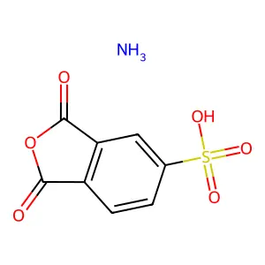 5-Isobenzofuransulfonic acid, 1,3-dihydro-1,3-dioxo-, ammonium salt (1:1) structure