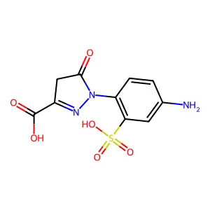 1H-Pyrazole-3-carboxylic acid, 1-(4-amino-2-sulfophenyl)-4,5-dihydro-5-oxo- structure