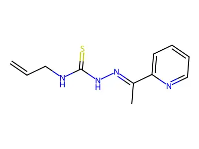 1-prop-2-enyl-3-(1-pyridin-2-ylethylideneamino)thiourea structure