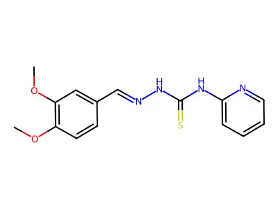 1-[(3,4-Dimethoxyphenyl)methylideneamino]-3-pyridin-2-ylthiourea structure