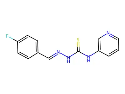 1-[(4-Fluorophenyl)methylideneamino]-3-(3-pyridinyl)thiourea structure