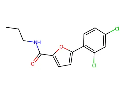 5-(2,4-dichlorophenyl)-N-propylfuran-2-carboxamide structure