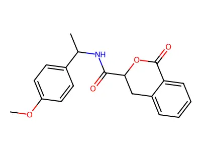 N-[1-(4-methoxyphenyl)ethyl]-1-oxo-isochroman-3-carboxamide structure