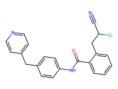 2-(2-Chloro-2-cyanoethyl)-N-{4-[(pyridin-4-yl)methyl]phenyl}benzamide structure