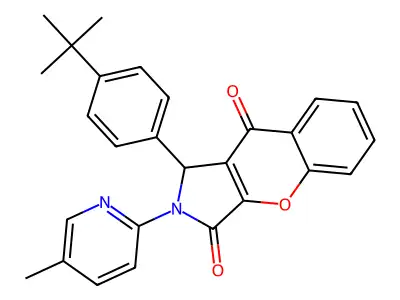 1-(4-tert-butylphenyl)-2-(5-methylpyridin-2-yl)-1H-chromeno[2,3-c]pyrrole-3,9-dione structure