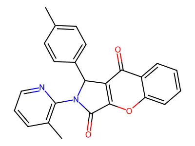 1-(4-methylphenyl)-2-(3-methyl-2-pyridinyl)-1H-chromeno[2,3-c]pyrrole-3,9-dione structure