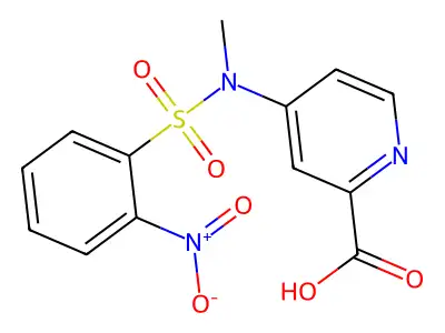 4-[Methyl(2-nitrobenzene-1-sulfonyl)amino]pyridine-2-carboxylic acid structure