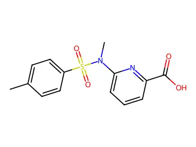 6-[Methyl(4-methylbenzene-1-sulfonyl)amino]pyridine-2-carboxylic acid structure