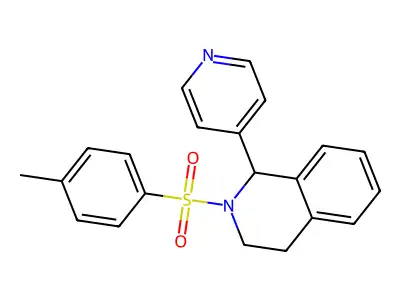 2-(4-methylphenyl)sulfonyl-1-pyridin-4-yl-3,4-dihydro-1H-isoquinoline structure