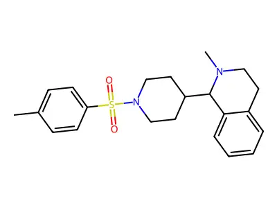2-methyl-1-[1-(4-methylphenyl)sulfonylpiperidin-4-yl]-3,4-dihydro-1H-isoquinoline structure