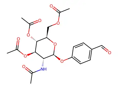 [5-Acetamido-3,4-diacetyloxy-6-(4-formylphenoxy)oxan-2-yl]methyl acetate structure