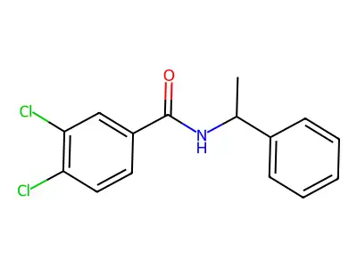 3,4-dichloro-N-(1-phenylethyl)benzamide structure