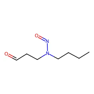 Propanal, 3-(butylnitrosoamino)- structure