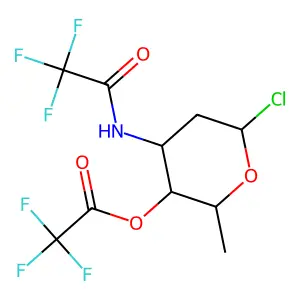 [6-chloro-2-methyl-4-[(2,2,2-trifluoroacetyl)amino]oxan-3-yl] 2,2,2-trifluoroacetate structure