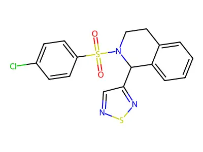 2-(4-Chlorobenzene-1-sulfonyl)-1-(1,2,5-thiadiazol-3-yl)-1,2,3,4-tetrahydroisoquinoline structure