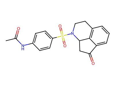N-[4-(7-Oxo-3,7,8,8a-tetrahydrocyclopenta[ij]isoquinoline-1(2H)-sulfonyl)phenyl]acetamide structure