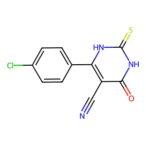 4-(4-Chlorophenyl)-6-hydroxy-2-sulfanylpyrimidine-5-carbonitrile structure