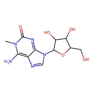 1,2-二氢-1-甲基-2-氧代腺苷 structure