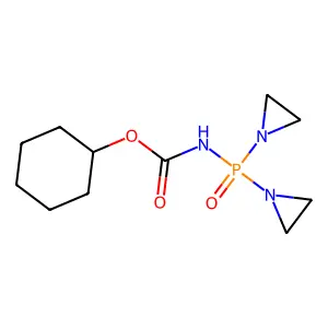 Carbamic acid, (bis(1-aziridinyl)phosphinyl)-, cyclohexyl ester structure