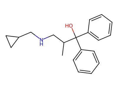 Benzhydrol, alpha-(2-(cyclopropylmethyl)amino-1-methylethyl)- structure