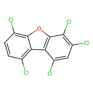 1,3,4,6,9-Pentachlorodibenzofuran structure