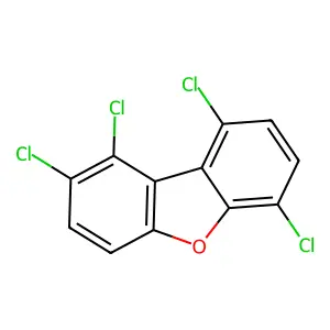 1,2,6,9-Tetrachlorodibenzofuran structure