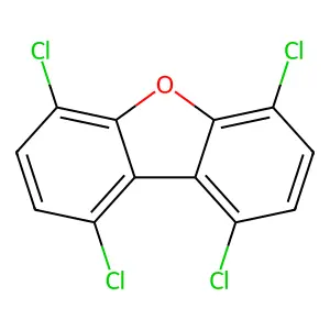 1,4,6,9-Tetrachlorodibenzofuran structure