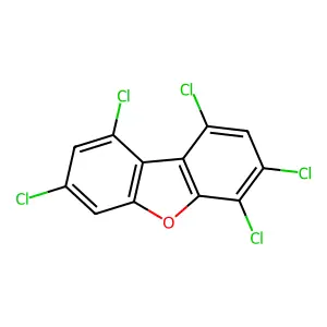 1,3,4,7,9-Pentachlorodibenzofuran structure
