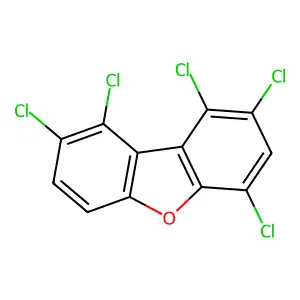 1,2,4,8,9-Pentachlorodibenzofuran structure