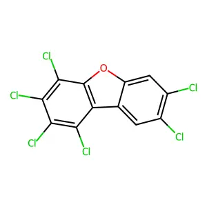 1,2,3,4,7,8-Hexachlorodibenzofuran structure
