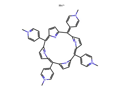 tetrakis(N-methyl-4-pyridiniumyl)porphine manganese(III) complex structure