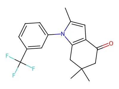 2,6,6-Trimethyl-1-[3-(trifluoromethyl)phenyl]-5,7-dihydroindol-4-one structure