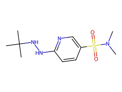 N,N-dimethyl-6-(2-tert-butylhydrazinyl)pyridine-3-sulfonamide structure