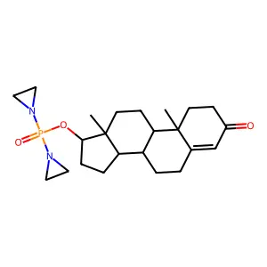 3-Oxoandrost-4-en-17-yl bis(aziridin-1-yl)phosphinate structure