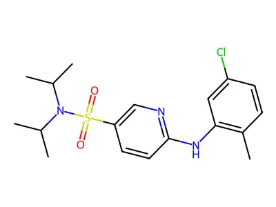 6-(5-chloro-2-methylanilino)-N,N-di(propan-2-yl)pyridine-3-sulfonamide structure