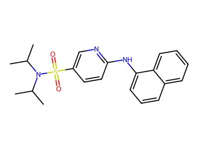 6-[(Naphthalen-1-yl)amino]-N,N-di(propan-2-yl)pyridine-3-sulfonamide structure