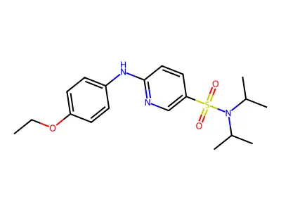 6-(4-ethoxyanilino)-N,N-di(propan-2-yl)pyridine-3-sulfonamide structure