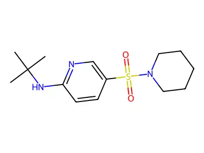 N-tert-Butyl-5-(piperidine-1-sulfonyl)pyridin-2-amine structure