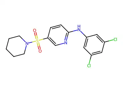 N-(3,5-Dichlorophenyl)-5-(piperidine-1-sulfonyl)pyridin-2-amine structure