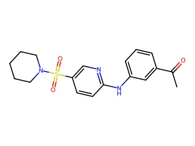 1-(3-{[5-(Piperidine-1-sulfonyl)pyridin-2-yl]amino}phenyl)ethan-1-one structure