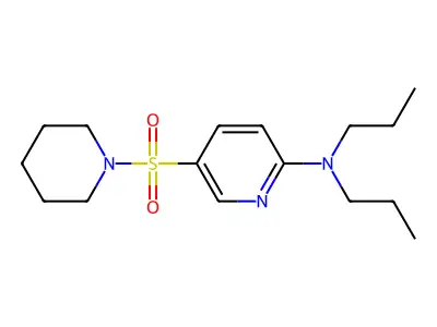 5-(Piperidine-1-sulfonyl)-N,N-dipropylpyridin-2-amine structure