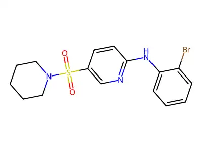 N-(2-Bromophenyl)-5-(piperidine-1-sulfonyl)pyridin-2-amine structure