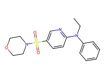 N-Ethyl-5-(morpholine-4-sulfonyl)-N-phenylpyridin-2-amine structure