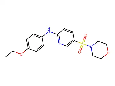 N-(4-ethoxyphenyl)-5-(morpholine-4-sulfonyl)pyridin-2-amine structure