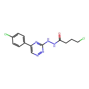 Butyric acid, 4-chloro-, 2-(5-(4-chlorophenyl)-3-as-triazinyl)hydrazide structure