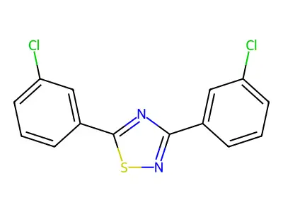 1,2,4-Thiadiazole, 3,5-bis(3-chlorophenyl)- structure