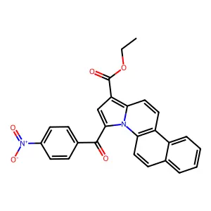 Ethyl 3-(4-nitrobenzoyl)benzo(F)pyrrolo(1,2-A)quinoline-1-carboxylate structure