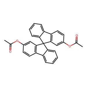 9,9'-Spirobi(9H-fluorene)-2,2'-diol, 2,2'-diacetate structure