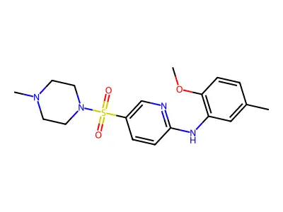 N-(2-Methoxy-5-methylphenyl)-5-(4-methylpiperazine-1-sulfonyl)pyridin-2-amine structure